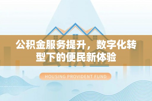 中宁公积金服务提升，数字化转型下的便民新体验